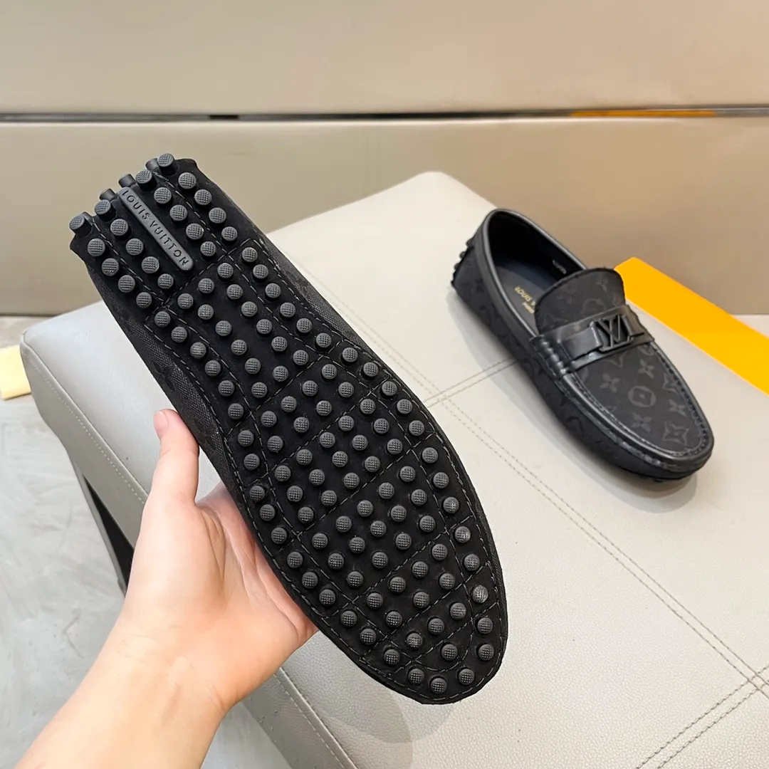 Factory price: 460💰LV men's beanie shoes 2025 official website synchronization 〈market top version〉cowhide with denim➕black cow lining original packaging. Size 38-45